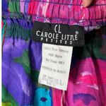 Vintage CAROLE LITTLE Petites Patchwork Floral Striped Maxi Skirt Size 12 Purple Photo 4