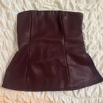 Strapless leather top from grass stains boutique Purple Photo 0