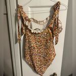 SheIn Floral Knot Strap bodysuit Photo 2