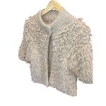 Anthropologie Knitted & Knotted Cardigan Boho Short Sleeve Sweater Jacket Cream Tan Size XS Photo 4