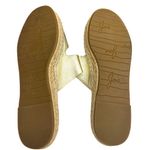 Joie  Cagney Leather Espadrille Gold Slide Sandals New! Photo 9