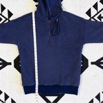 Aerie Cozy Quarter Zip Teddy Sherpa Fleece Pullover Hoodie Navy Blue Medium Photo 3