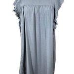 Altar'd State Shift Dress Grey Green Size L large Ruffle Cap Sleeve Mini Photo 0
