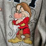 Disney I Love Being GRUMPY Vtg 90s Gray Activewear Fleece Zip Hoodie Size 3X Photo 2