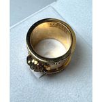 Versace  Medusa Head Gold Tone Wide Band Ring, size 12 Photo 4