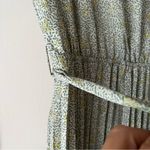 Polagram Mint Green Floral Pleated Midi Dress Women's SIZE MEDIUM new with tags Photo 4