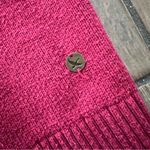 Eddie Bauer  Button Front High Neck Long Sleeve Sweater size XS Brick Red Photo 5