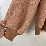 Dreamers Size M/L Pullover Sweater Balloon Sleeves in Dust Coral Popcorn Texture Photo 5