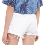 Free People • Sandrine Rose Cut Off Side Zipper White Denim Jean Shorts Size 26 Photo 2