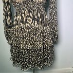 ZARA NWT Animal Print Long Sleeve Dress with ruffle skirt detail size S 8325/311 Photo 9