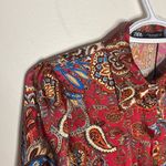 ZARA  paisley print satin shirt dress size XS Photo 6