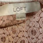 Loft Petite Lace Cap Sleeve Zipper Back Top Rose Gold Metallic Size S Photo 2
