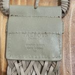 Talbots  Beige Leather Wide Braided Belt Size Medium Photo 5