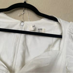 House Of CB 'Ellery' Linen Puff Sleeve Sundress midi white NWOT M Photo 15