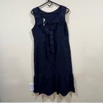 Boden Dresses | Boden Clarice Midi Dress In Navy linen | Size 10 petite Photo 5