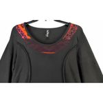 Sacred Threads  Tunic Top M Black Orange Patchwork Festival Art To Wear Lagenlook Photo 3