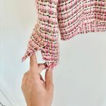 Walter Baker Walter Pink Plaid Tweed Cropped Blazer Photo 5