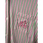 Lauren Ralph Lauren Pajama Womens Pink Green Striped Gown Long Sleeve Sleep Larg Size L Photo 3