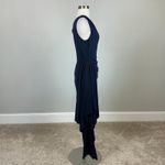 XScape One Shoulder Sleeveless Bodycon Mini Sheath Cocktail Dress Blue Size 10 Photo 2