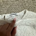 EXPRESS  White Blouse with Elegant Eyelet Lace Photo 2