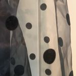 ASOS  DESIGN Witchy Goth Knitted Dress w Organza Dotted Puff Sleeve Black Size 8 Photo 4