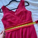 Boden USA Boden Dress Silk Coral Red Shear V-neck Sleeveless Lined Size 6R Photo 3