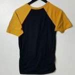 Heavy Temple Raglan Graphic Tee Womens Yellow Black Small S Metal Band Trio Photo 8