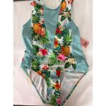 Jordan Swimsuit Floral One Piece Swimsuit Tropical Resort Style S‎ Photo 1