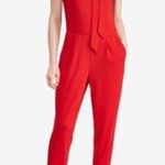 Lauren Ralph Lauren Jumpsuit XL NWT Simran Necktie Choker Cut Out Red Party Photo 0