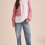 Altar'd State Faith Over Fear Oversized Graphic Tee White & Pink Sz M Retail $52 Photo 5