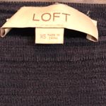 Loft Knitted Blue & Gray Striped Top Photo 5