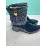 Tommy Hilfiger Tommy Hilfiger size 8 Sleek Black Quilted Rain Boots Photo 1