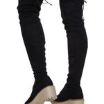 Nicole Miller 🆕 Bass over the knee faux suede stretch tall black boots Photo 2