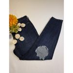 Free People Denim Skinny Jeans Dark Wash Mid Rise Stretch Distressed 29"β # Photo 3