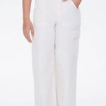 Forever 21 NWOT F21 Tan Twill high rise cargo pant wide leg size 10 Photo 4