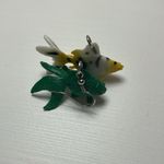 Koi Fish Dangle Earrings Green Photo 0