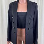 T Tahari Women's Military Style Blazer Jacket Career Size 8 Black Photo 2