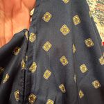 Free People  STARRY DREAMS SLEEVELESS BLUE PRINT TIE FRONT BLOUSE TOP L Photo 5