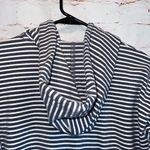 Ruby Rd Ruby Road Jacket Women Petite Small PS Charcoal Grey White Striped Full Zip Hood Photo 5