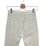 Mother Denim Insider‎ Crop Step Fray Jeans Glass Slipper White Denim Size 26 Photo 8
