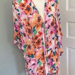 The Impeccable Pig  Floral Kimono Cardigan Swim Cover size Small Photo 0