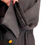 Gucci Alione V-neck Long Sleeve Button Jumpsuit Wool Silk Gold Black IT 36 US 0 Photo 6