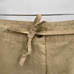 Orvis Pants Womens 10 Tan Khaki Cotton Polyester Blend Tie Waist Pockets Photo 1