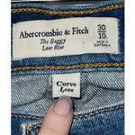 Abercrombie & Fitch  Curve Love Baggy Low Rise Blue Denim Cropped Jeans Sz 30 10L Photo 2