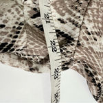 Apt. 9  Womens Long Sleeve Button Down Shirt Size L Snakeskin Print Yellow Stripe Photo 7