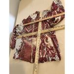 Chico's Chico’s Women Sz 1 Printed Bumper Jacket Size Full Zipper Front Boho High Neck Photo 6