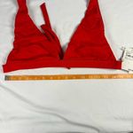 Good American NWT  Size 4 / XL Bright Poppy Red Sexy Boost Bikini Top Adjustable Photo 3