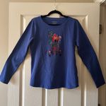 Talbots Christmas Embroidered Crewneck Long Sleeve Tee Size Small Photo 10
