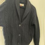 Anthropologie Pilcro Cable Knit cardigan shawl neckline acrylic blend black Photo 4