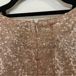 Forever 21 Rose Gold Sequin Mini Sleeveless Dress Medium Bride Bachelorette Party Sparkle Photo 5